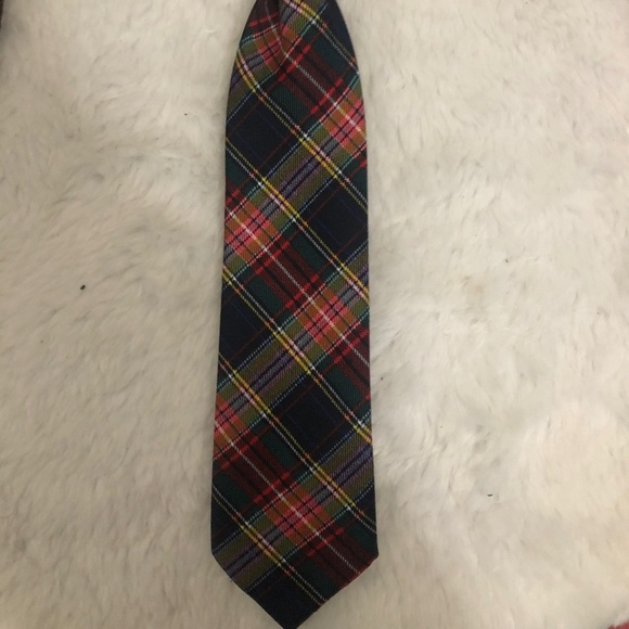 Boys Plaid Clip On Tie. Like New. - Picture 1 of 4
